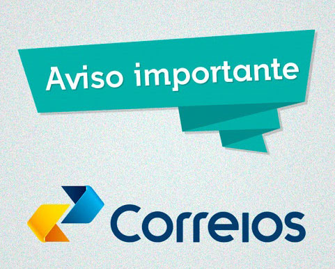 Aviso importante dos correios